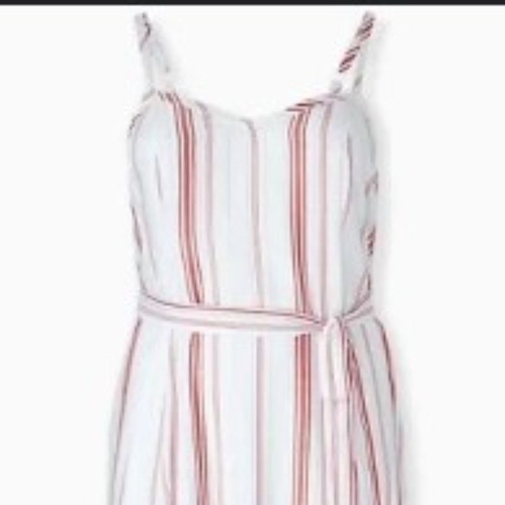 Torrid White with Red Stripes Maxi Dress - Size 3